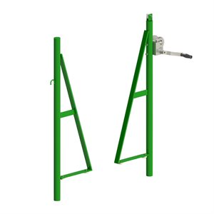 Indoor Tennis Poles, Painted Steel, 1-7 / 8", Green