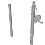 Pair of Galvanized Pickleball Posts 3", No Anchors