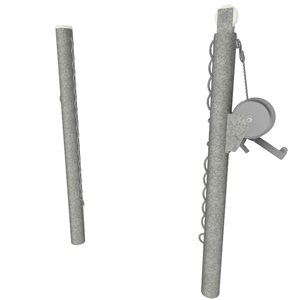 Pair of Galvanized Pickleball Posts 3", No Anchors