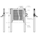 Pair of Galvanized Pickleball Posts 3", No Anchors