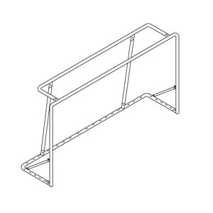 Buts de soccer en acier, poteaux ronds, 5' x 8' x 2' x 3'3"