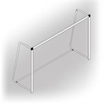 Pair of Steel Mini-Soccer Goals, 5' x 8' x 3'4"' x 2'