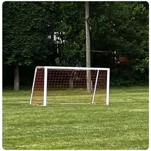 Pair of Aluminum Mini-Soccer Goals, 5' X 8' X 2'3" X 4'