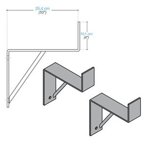 Pair of Wall Hooks for Handball Goals