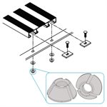 Anti-Theft Hardware for Aluminum Plank with 3 Supports