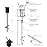 4 ancrages de but de soccer pour terrain synthétique avec clé d'installation