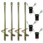 4 ancrages de but de soccer pour terrain synthétique sans clé d'installation