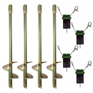 4 ancrages de but de soccer pour terrain synthétique sans clé d'installation