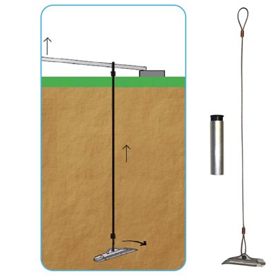 Exterior Pivot Anchor with 28" Steel Cable