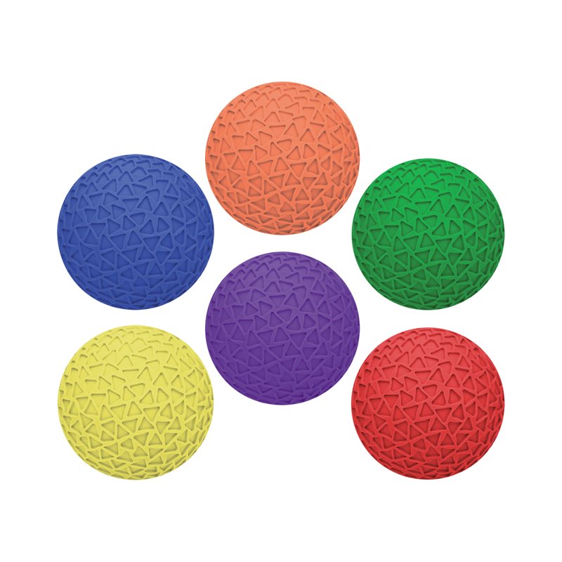 Set of 6 Super Soft Vinyl Foam Inflatable Balls, 3½" (8.9 cm)