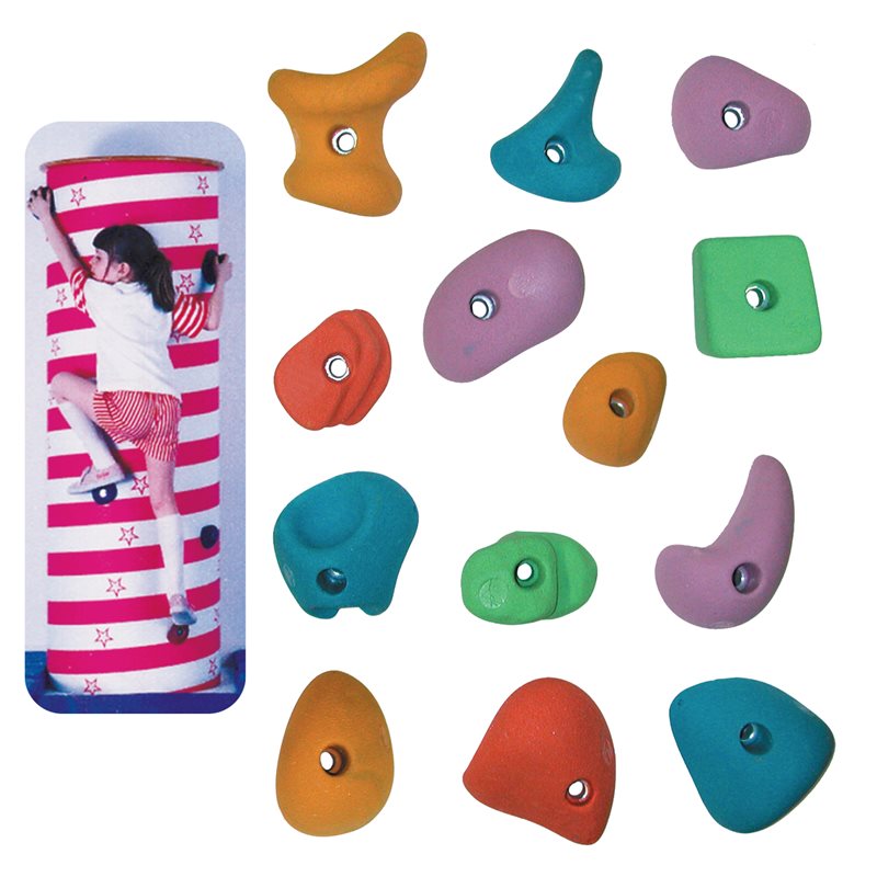 Set of 13 climbing holds