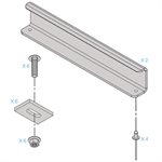 Hardware for Aluminum Plank with 3 Supports