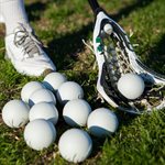 12 balles d'entrainement de lacrosse, blanches