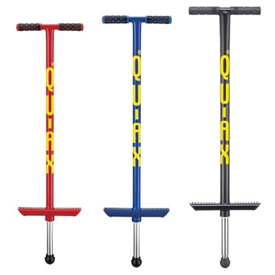 Qu-Ax Pogo Stick, Capacity of 176 Lb (80 Kg), Black