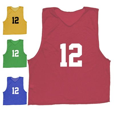 12 Numbered Mesh Pinnies