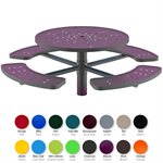 Round Picnic Table, Inground or Portable, 46"