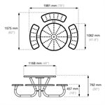 Accessible Picnic Table, Inground or Portable, 46"