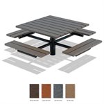 Square Picnic Table, 8 people