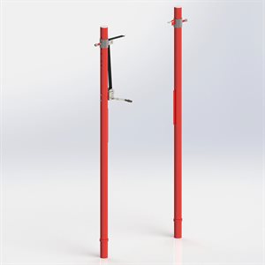 Economy aluminum volleyball posts, 3.5" (8.9 cm)