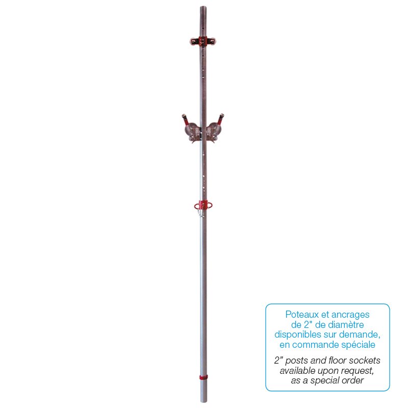 Double volleyball post with winchs 1.9" (4.8cm)
