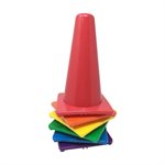 6 cônes en PVC souple, 9"