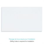 Panneau de basketball en polyéthylène, montage avant, 48" x 72"