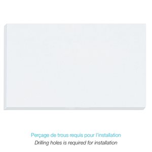 Panneau de basketball en polyéthylène, montage avant, 48" x 72"