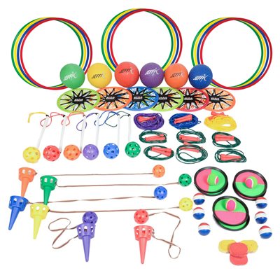 Ens. de 58 items de jeu pour la récréation