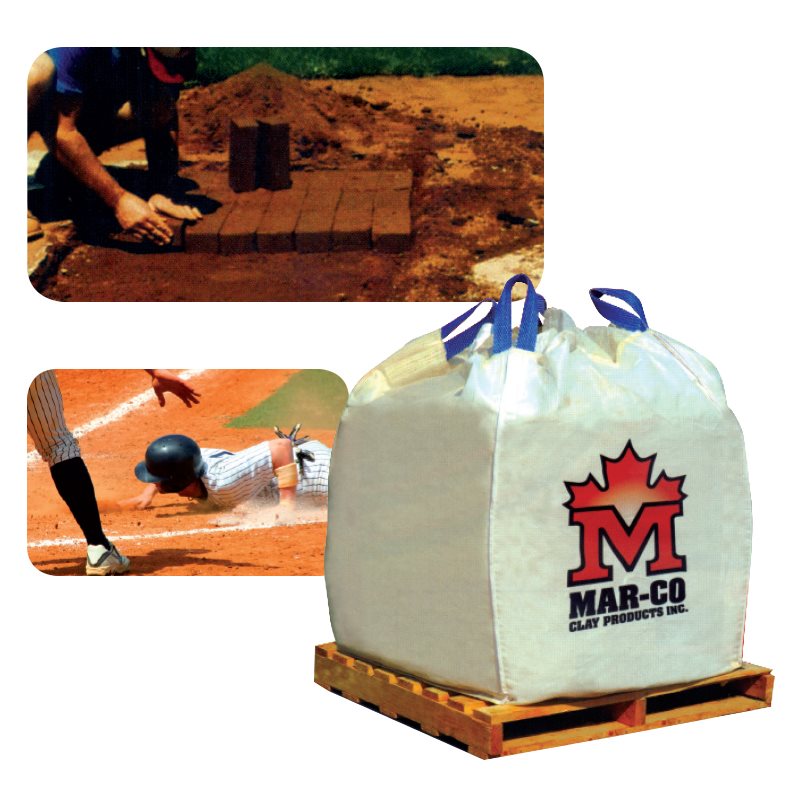 Clay and bricks for 2 batter's box