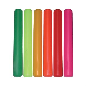 6 plastic relay batons