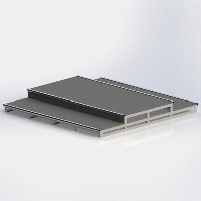Rampe style triple podium, 96"x96"x12"