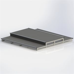 Rampe style triple podium, 96"x96"x12"