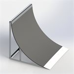 Rampe murale en quart de lune, 50-½"x49-½"