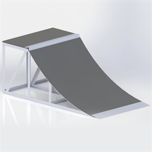 Rampe courbée style podium, 111"x48"x36"