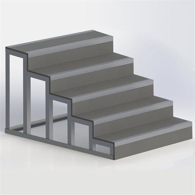 Stairs Style Ramp, 60"x48"x36"