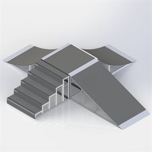 Rampe à 5 formes, 223"x195"x36"