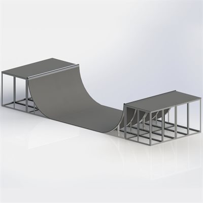 Rampe demi-lune, 238"x96"x48"