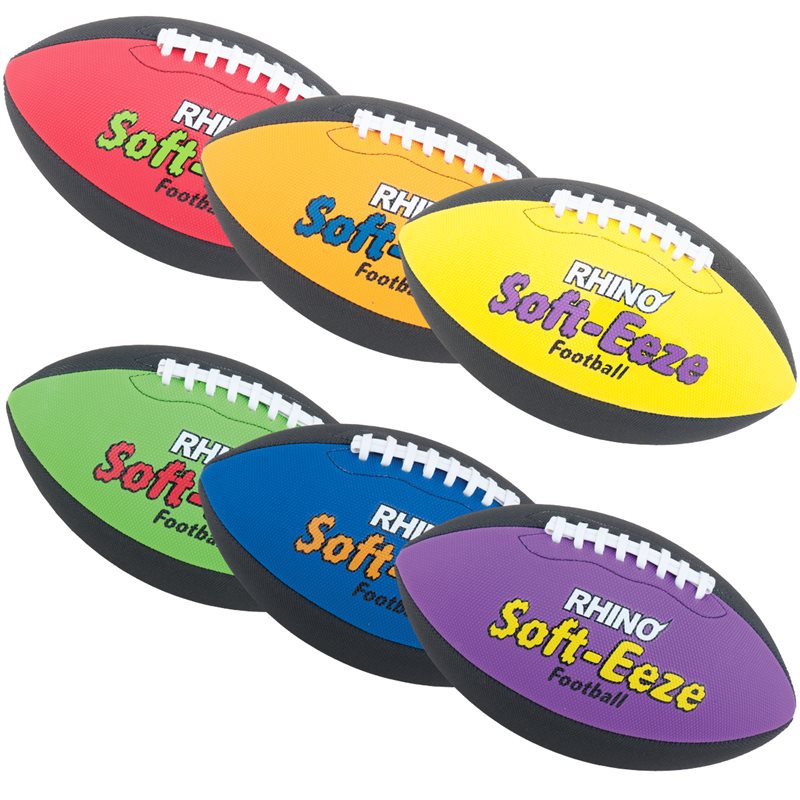 Set of 6 inflatable Rhino Skin SOFT-EZEE footballs