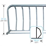 Bicycle rack, PAINTED steel or GALVANIZED, 12 spaces