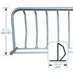 6-Space Galvanized Steel Single Bike Rack