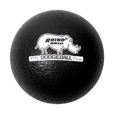 Rhino Skin Foam Dodgeball, 6", Black