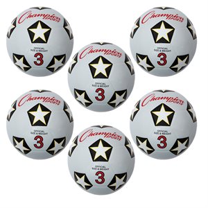 6 ballons de soccer en caoutchouc, taille #3