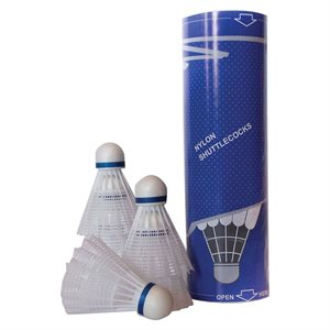 12 Synthetic Shuttlecocks with Nylon Crown
