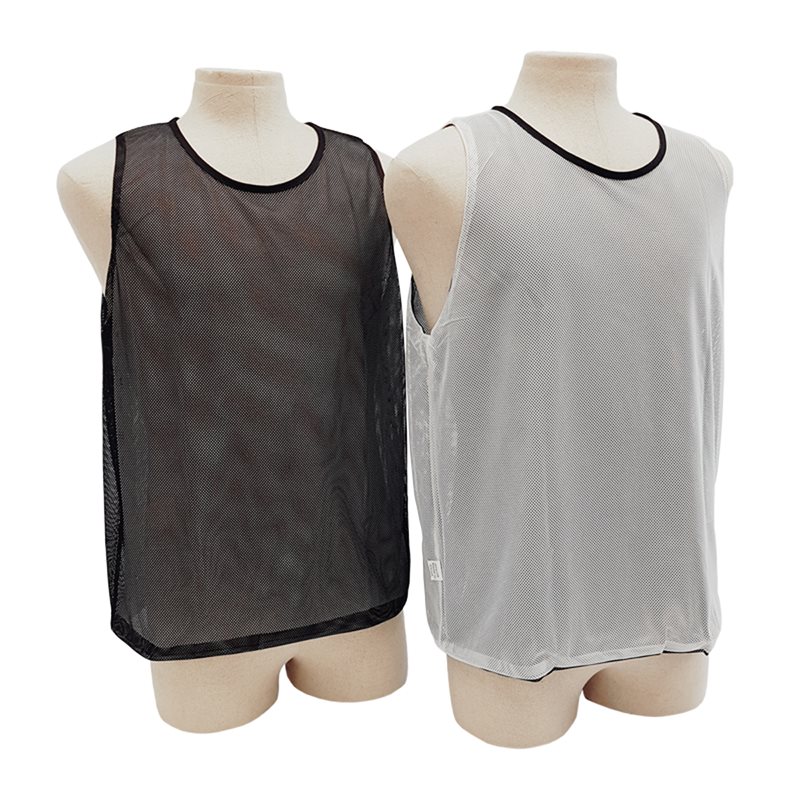 Reversible Pinnie in Stretch Mesh, black / white