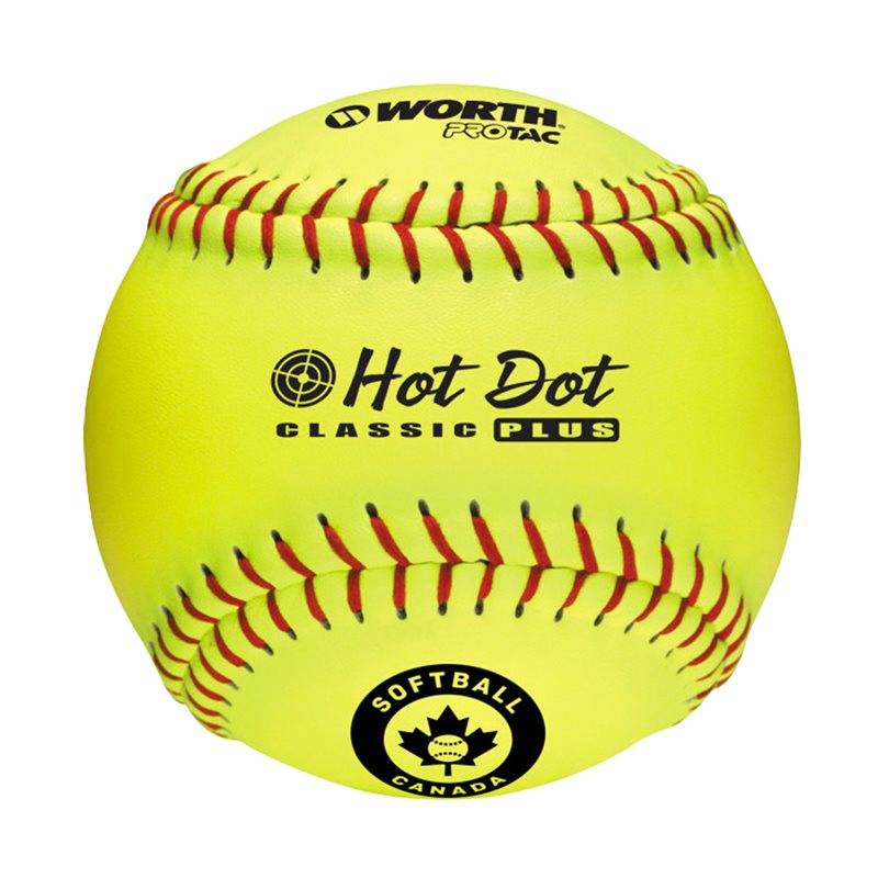 Worth® Hot Dot Softballs, 12", Dozen