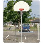 Structure de basketball permanente complète, panneau de polyéthylène