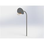 Structure de basketball permanente complète, panneau éventail en acier