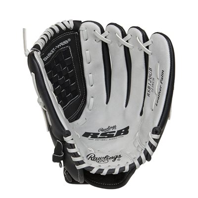 Rawlings RSB Baseball and Softball Leather Glove, 12"