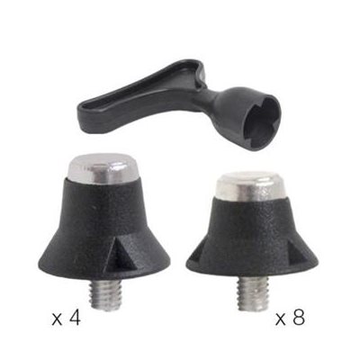 12 Soccer spike cleats 8 x 1 / 2" (13 mm) 4 x 5 / 8" (16 mm)