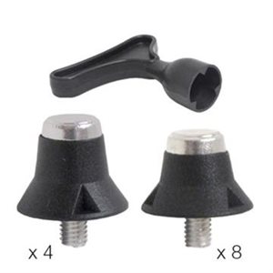 12 Soccer spike cleats 8 x 1 / 2" (13 mm) 4 x 5 / 8" (16 mm)